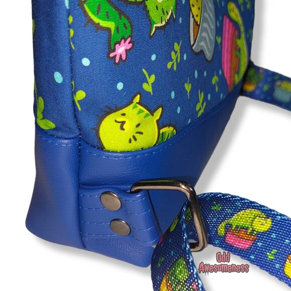 Cat Succulent Plant Cactus Small Yasmina Backpack Handmade Vinyl Faux Leather main image 5